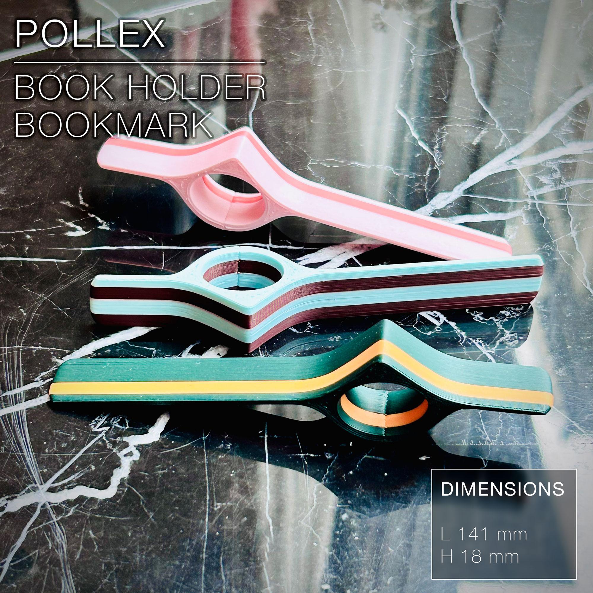 POLLEX  |  book holder & bookmark 3d model