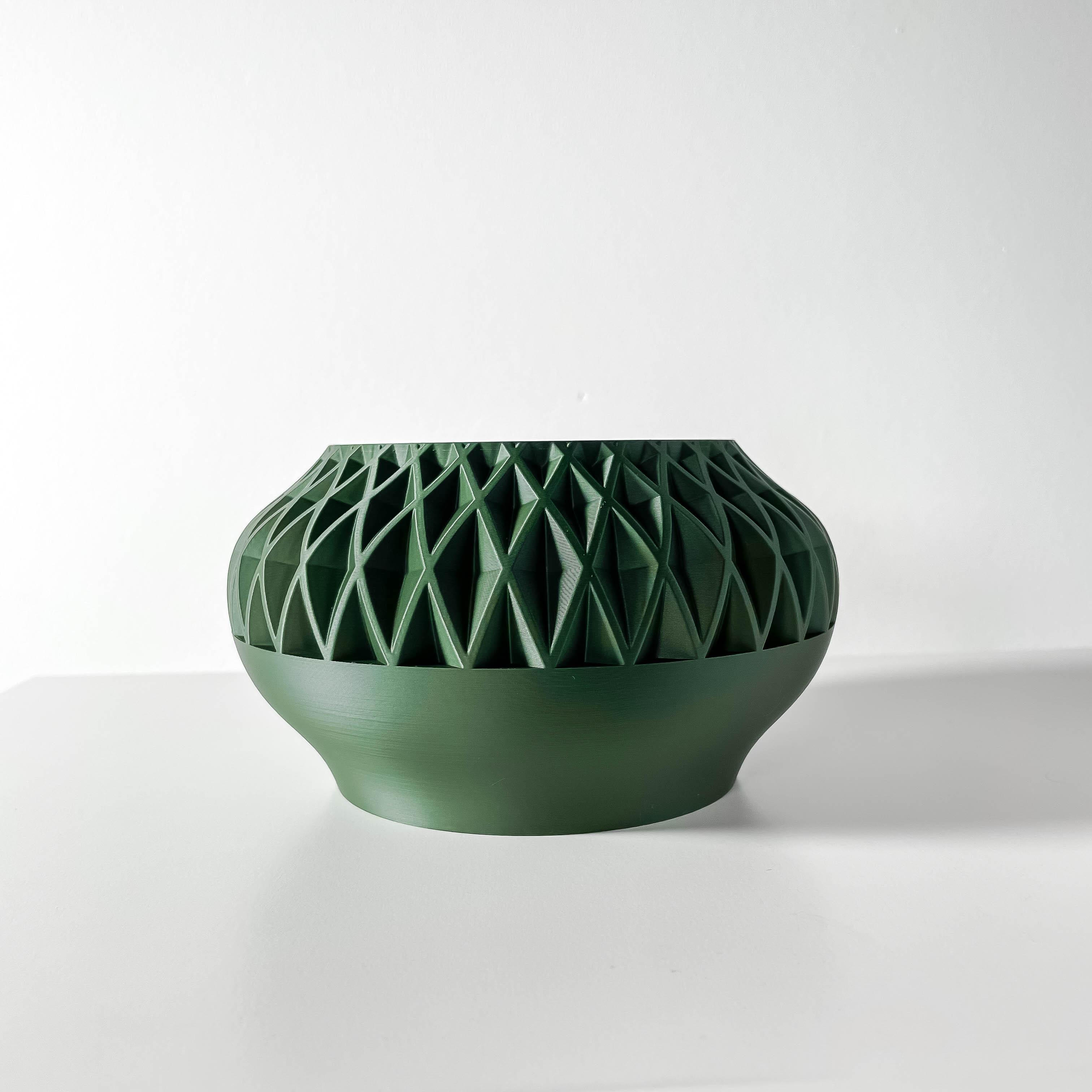 The Ersos Planter Pot with Drainage Tray & Stand: Modern and Unique Home Decor 3d model