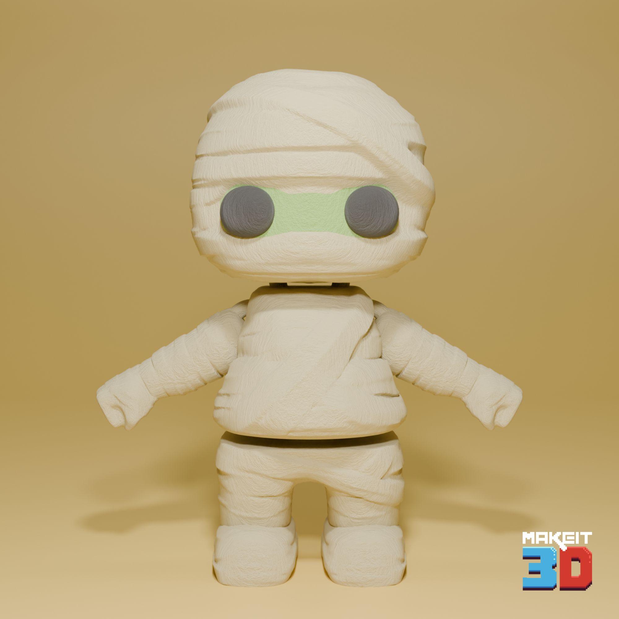 3D Printable Spooky Articulated Mummy 3d model