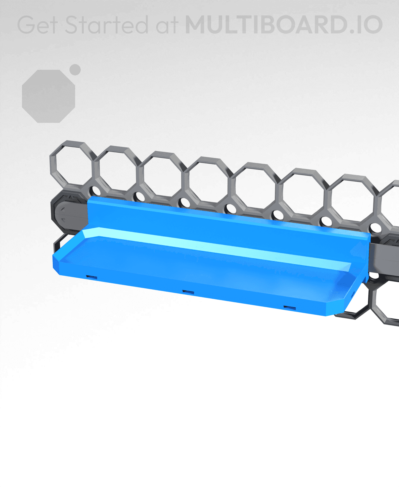 3x1 Shelf - Rail Slider 3d model