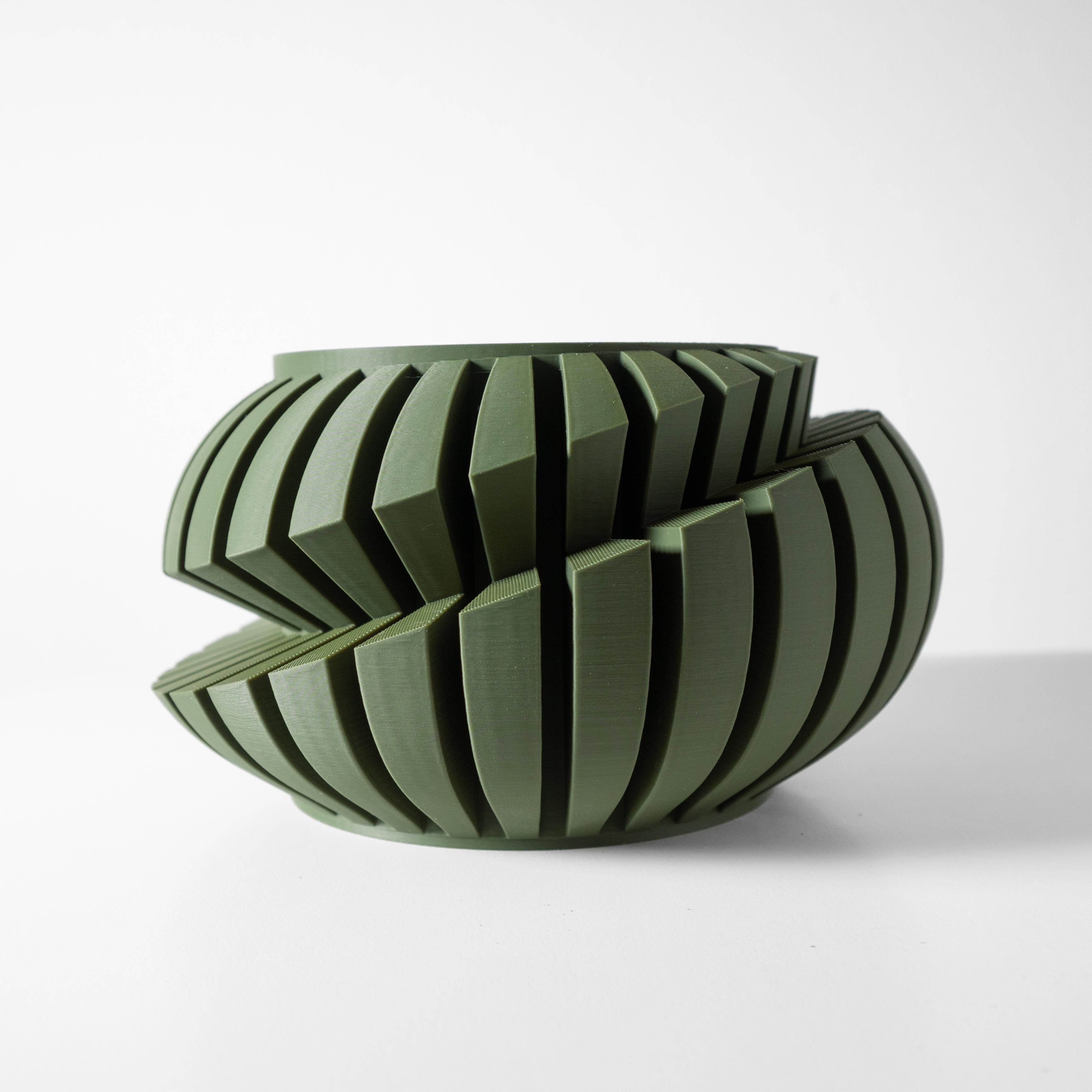 The Luxira Planter Pot with Drainage Tray & Stand: Modern and Unique Home Decor for Plants 3d model