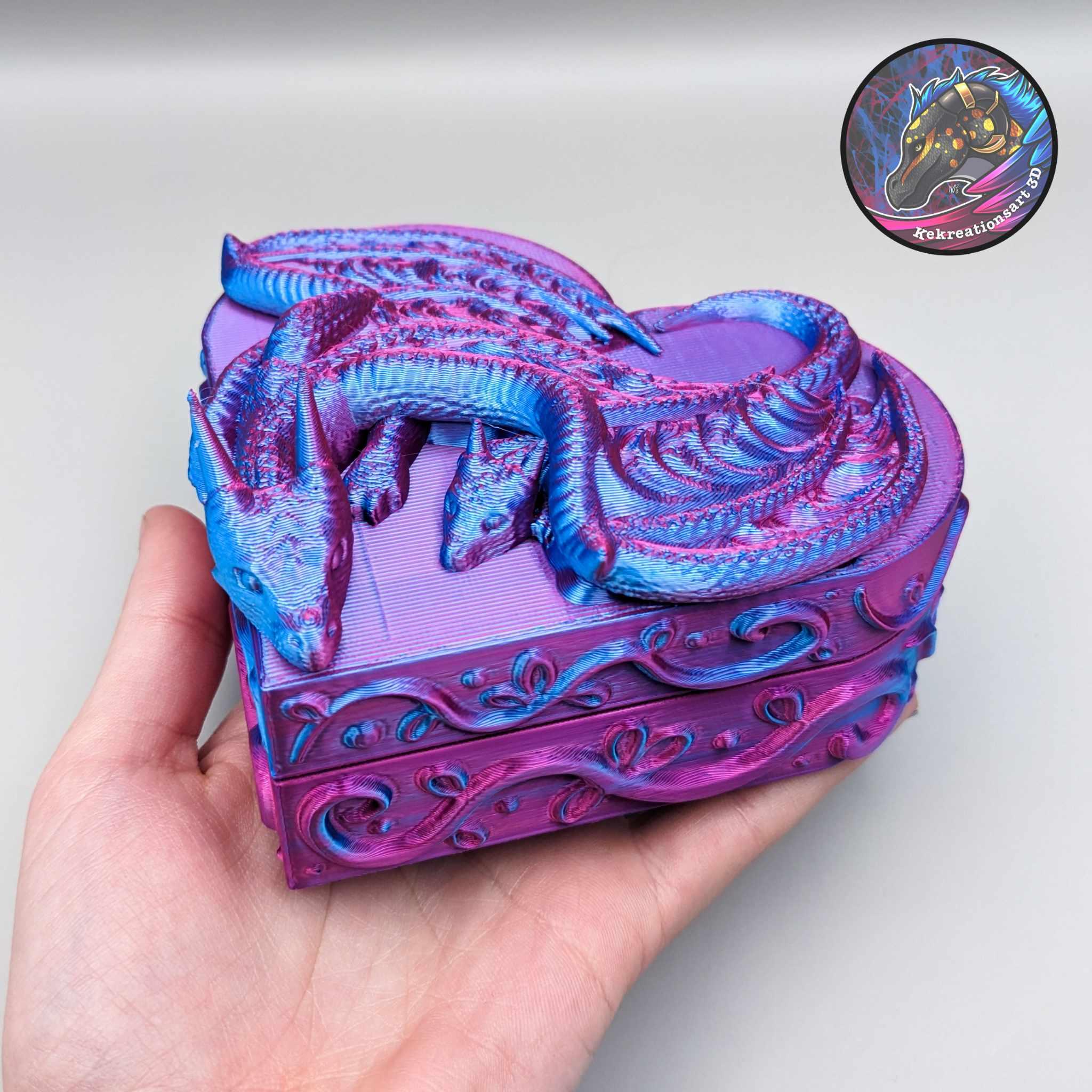 Dragon Mother's Day Heart Box 3d model