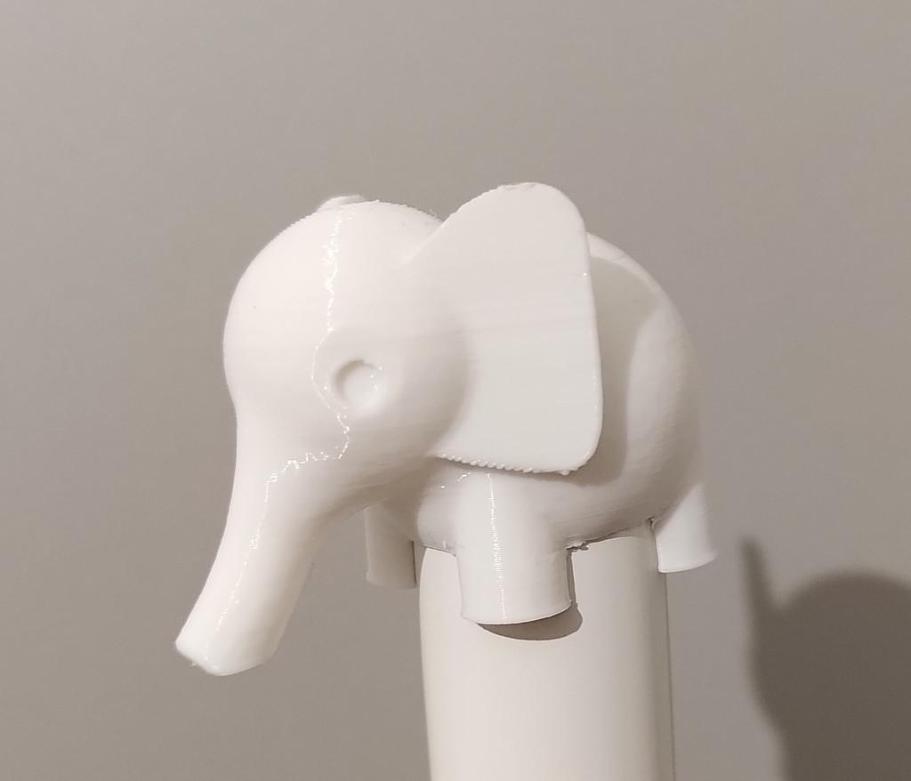 Elephant Curtain Rod Cap 3d model