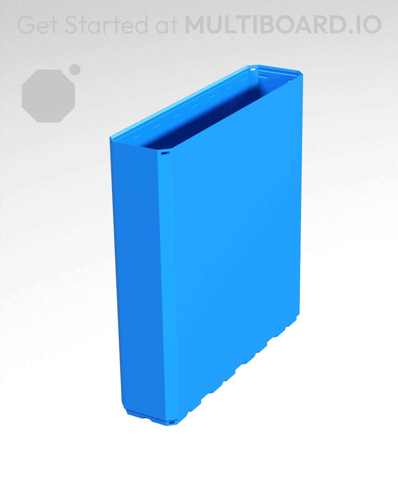 1x4x4 - Simple Walls - Multibin Shell 3d model