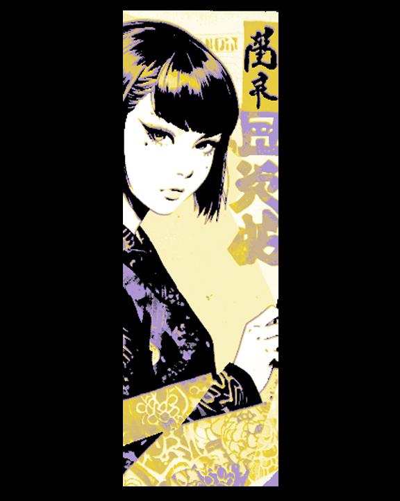 Manga Style Poster Looks of Girls dressed in Asian Elegance - Set of 3 Bookmarks 3d model