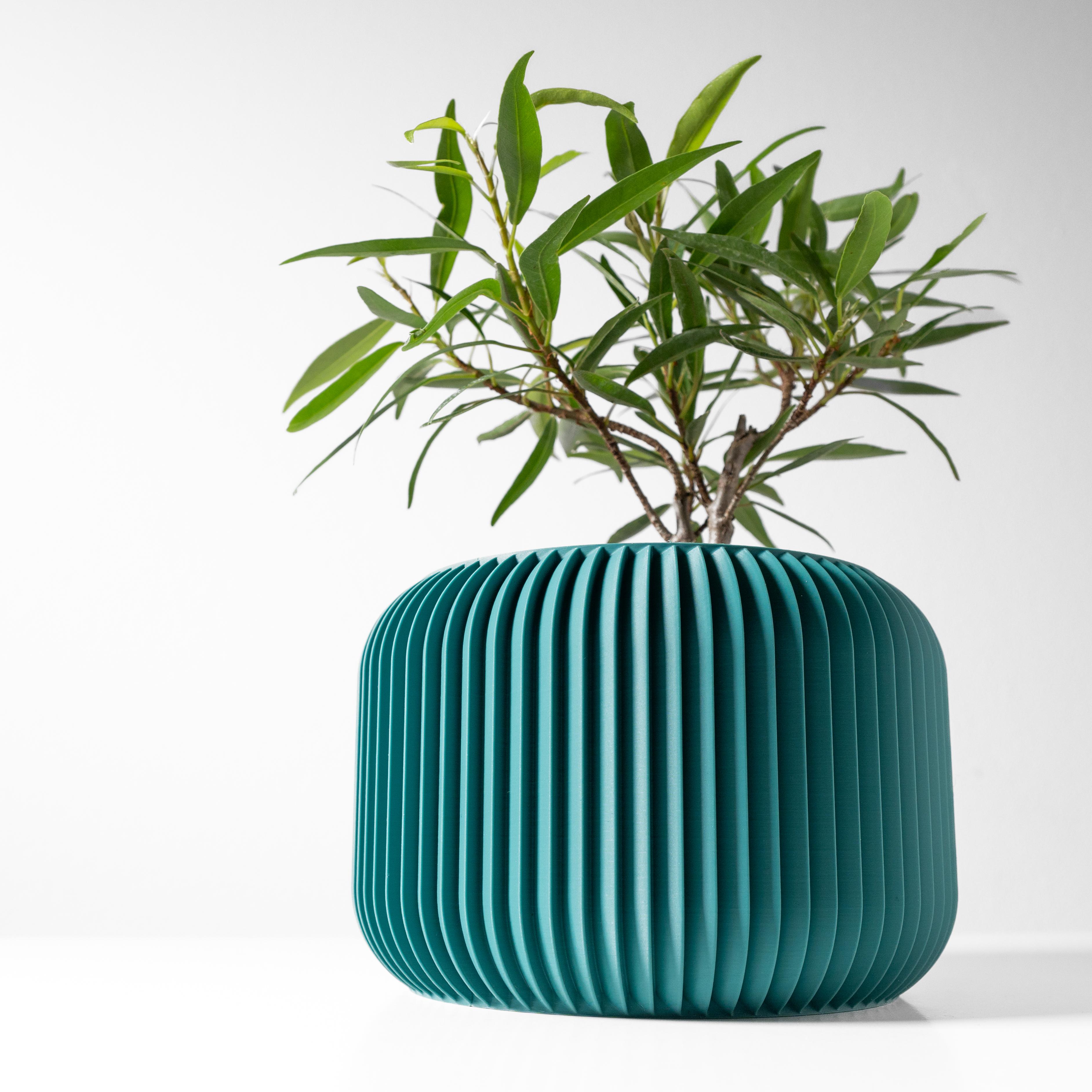 The Unis Planter Pot with Drainage Tray & Stand: Modern and Unique Home Decor for Plants 3d model
