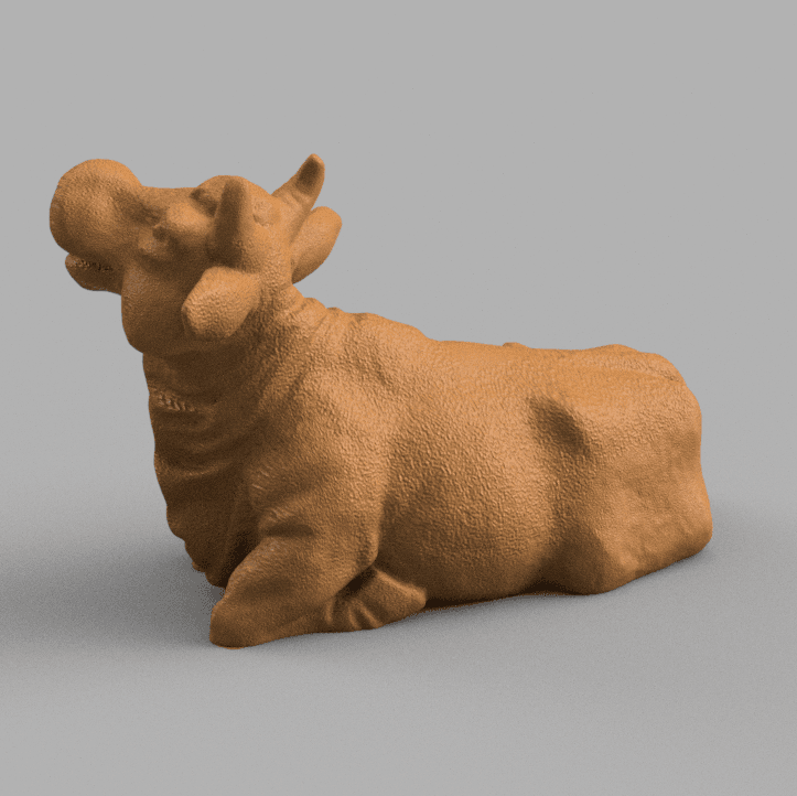 Cow sit 3d model