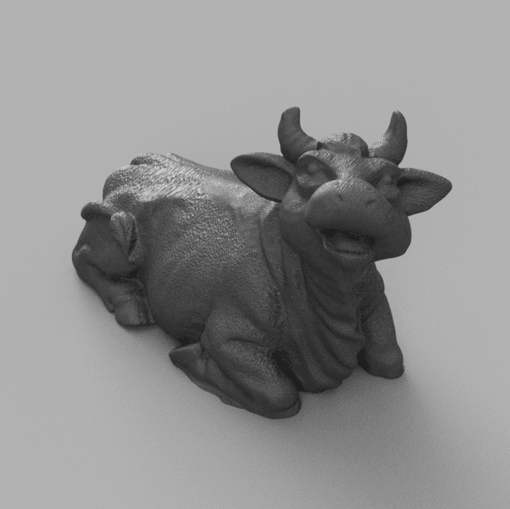 Cow sit 3d model