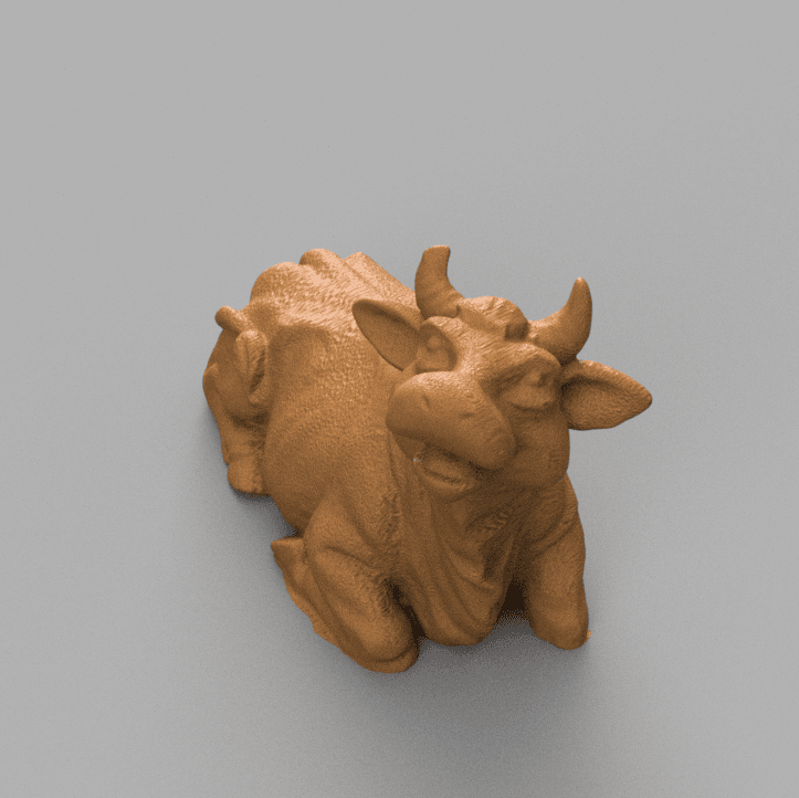 Cow sit 3d model