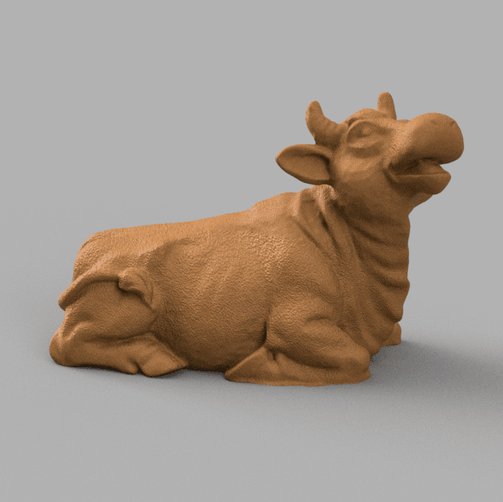 Cow sit 3d model