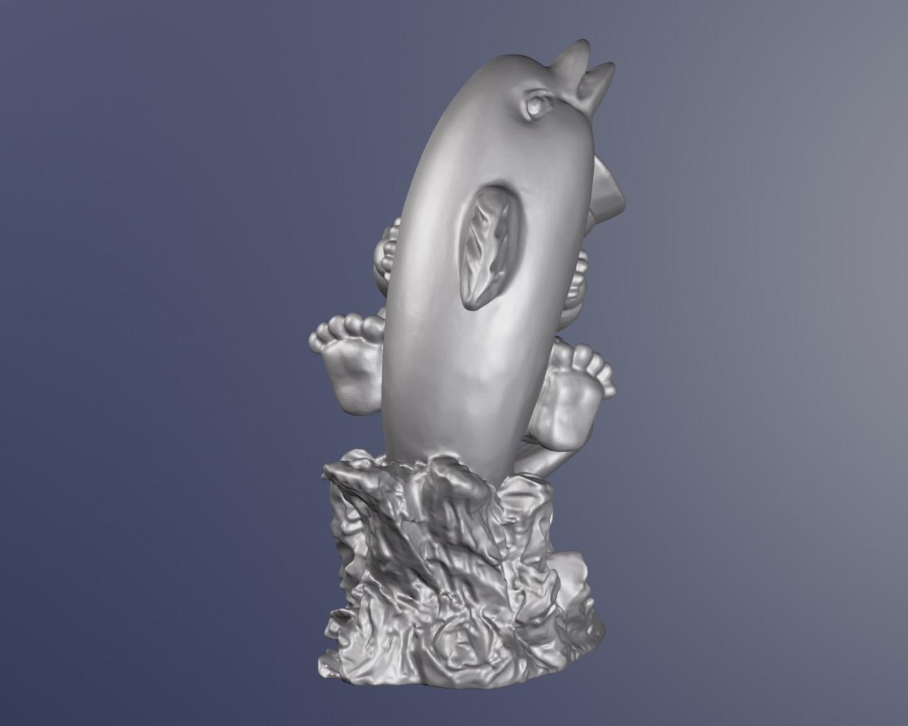 Dolphin and child sailor 3d model