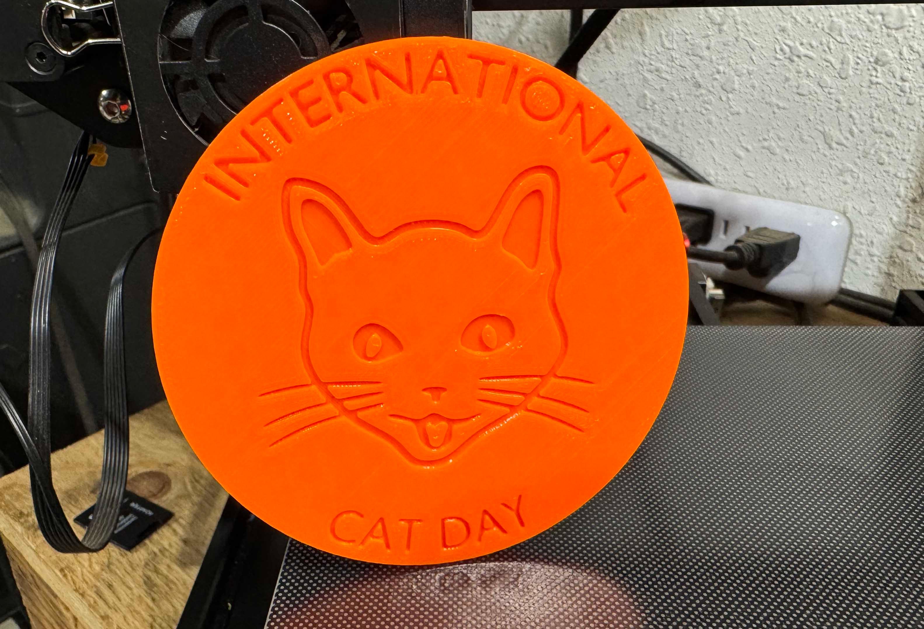 International Cat Day Coaster 3d model