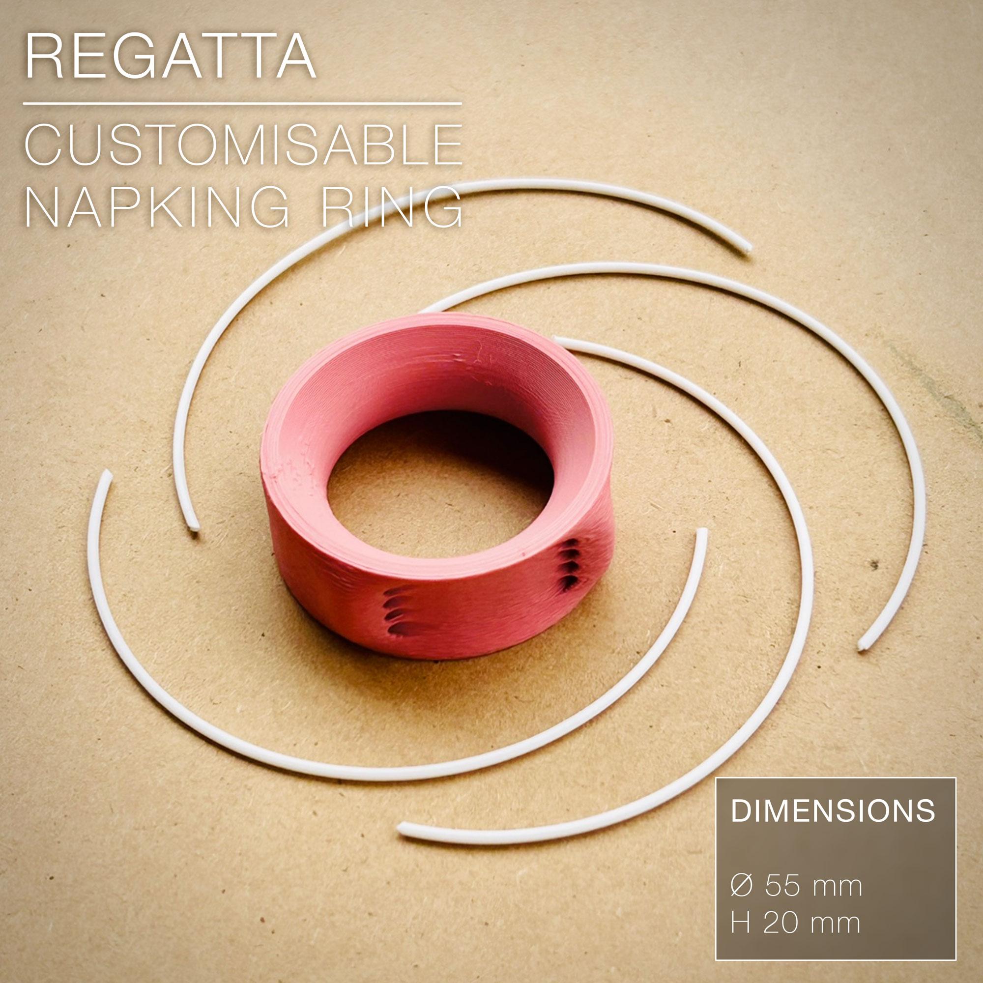 REGATTA  |  Napkin Rings, customisable 3d model