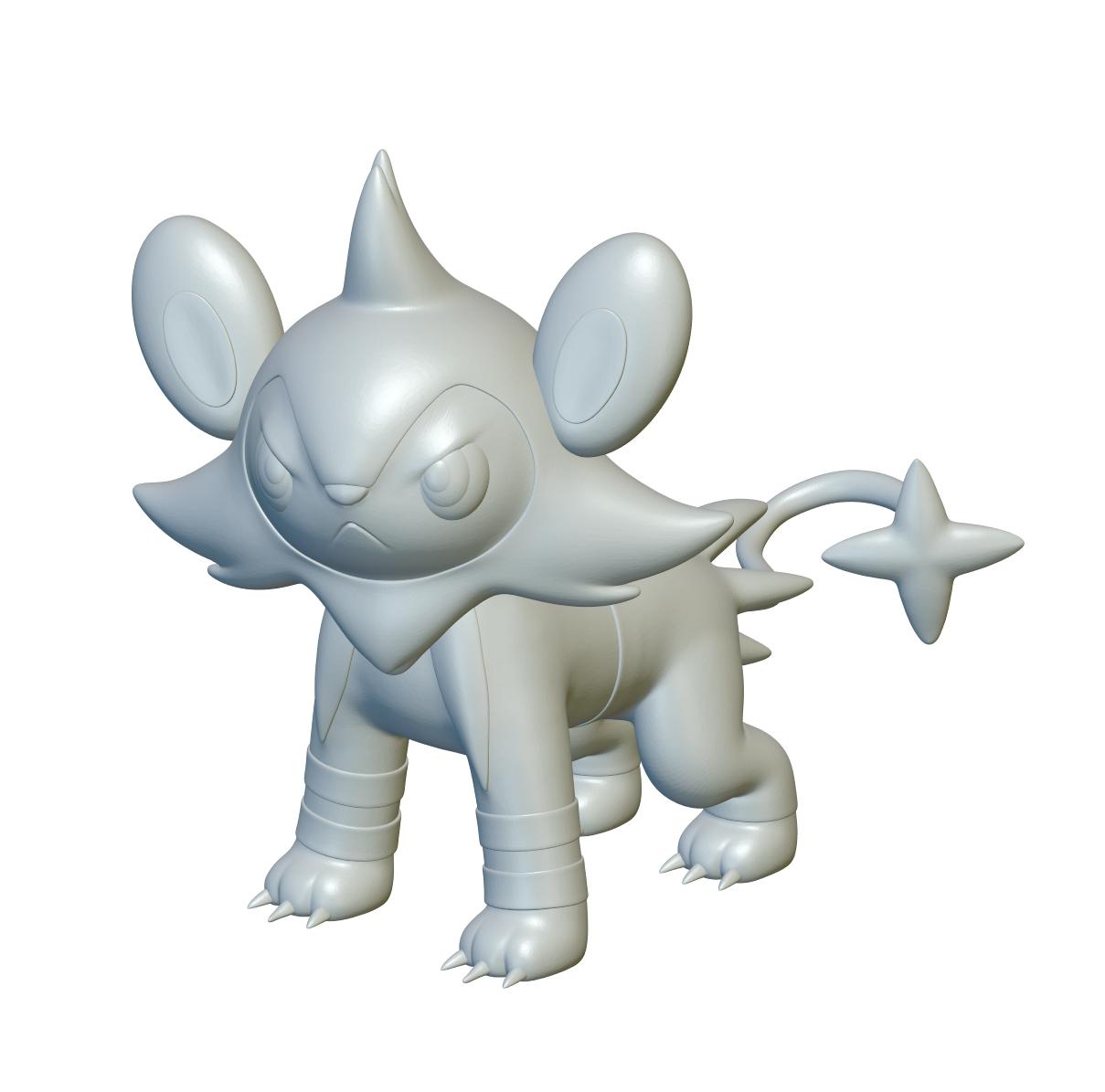 Pokemon Luxio #404 - Optimized for 3D Printing 3d model