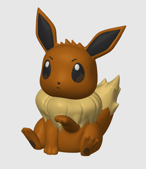 Eevee Pokemon (no support, 3mf included) 3d model