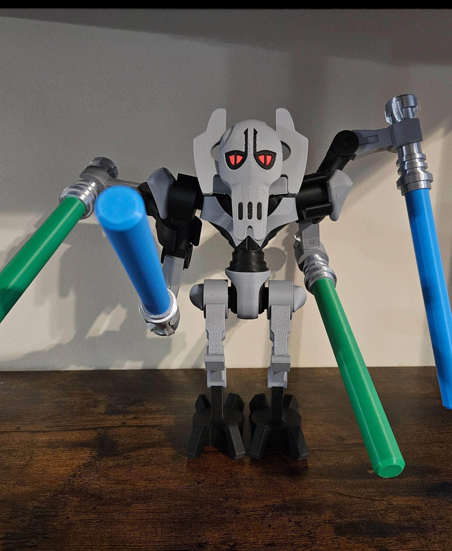 General Grievous (6:1 LEGO-inspired brick figure, NO MMU/AMS, NO supports, NO glue) 3d model