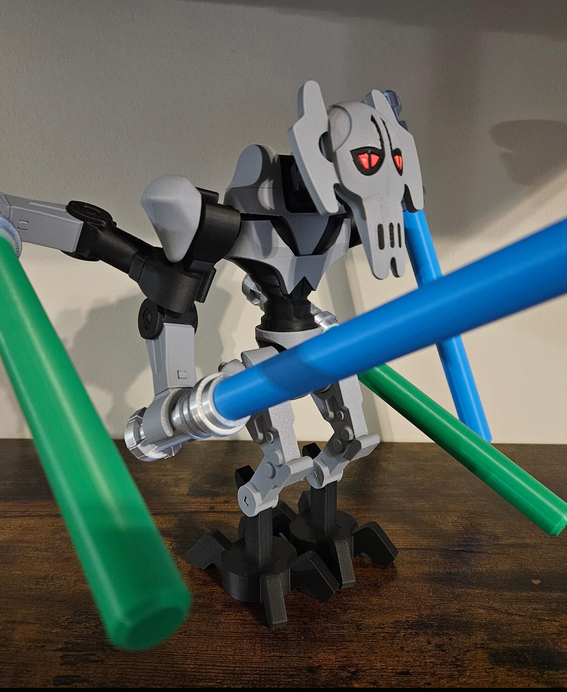 General Grievous (6:1 LEGO-inspired brick figure, NO MMU/AMS, NO supports, NO glue) - Printed on a Bambu Labs X1C. - 3d model