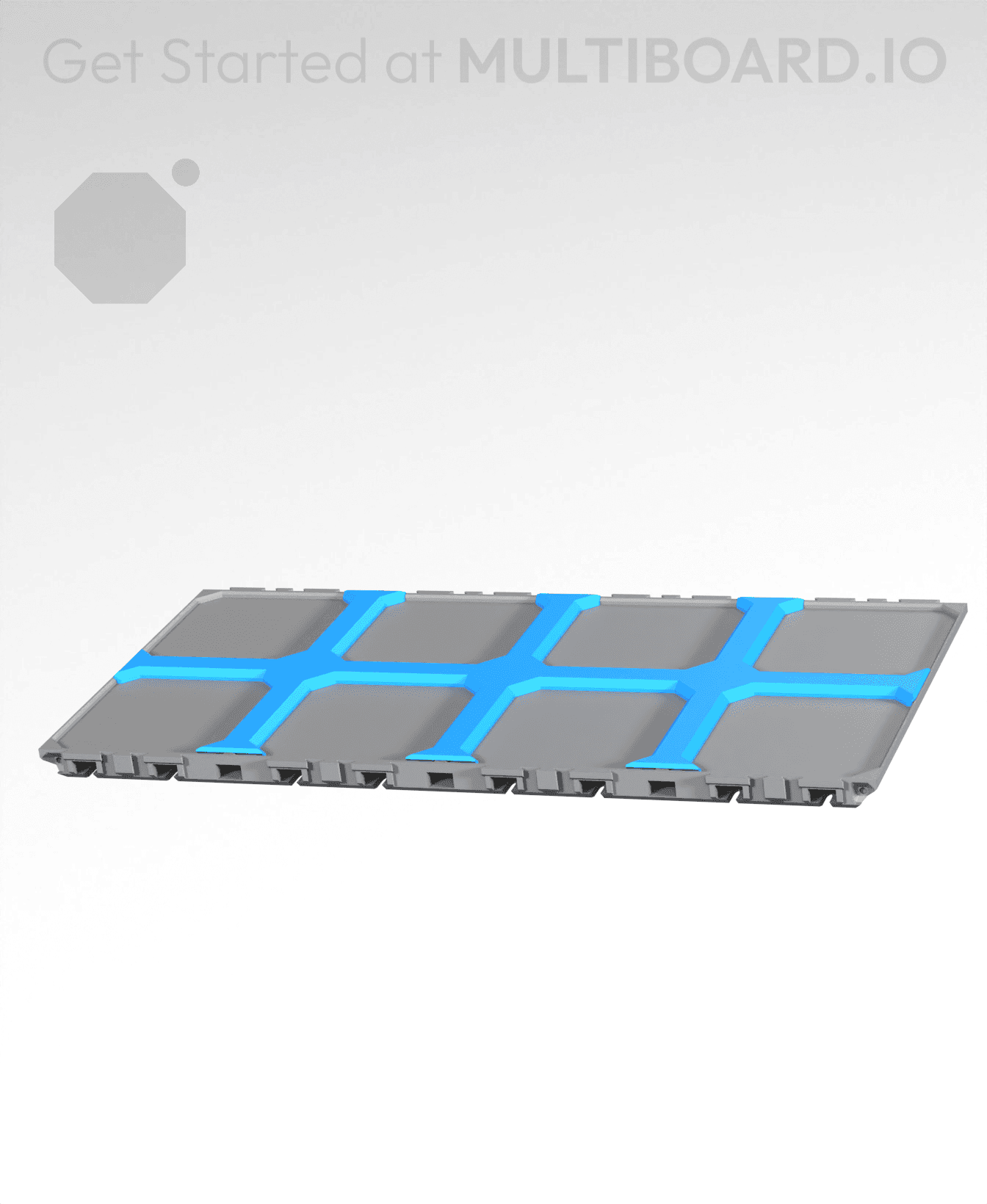 4x2 - Multibin Insert Panel - Surface Adapter 3d model