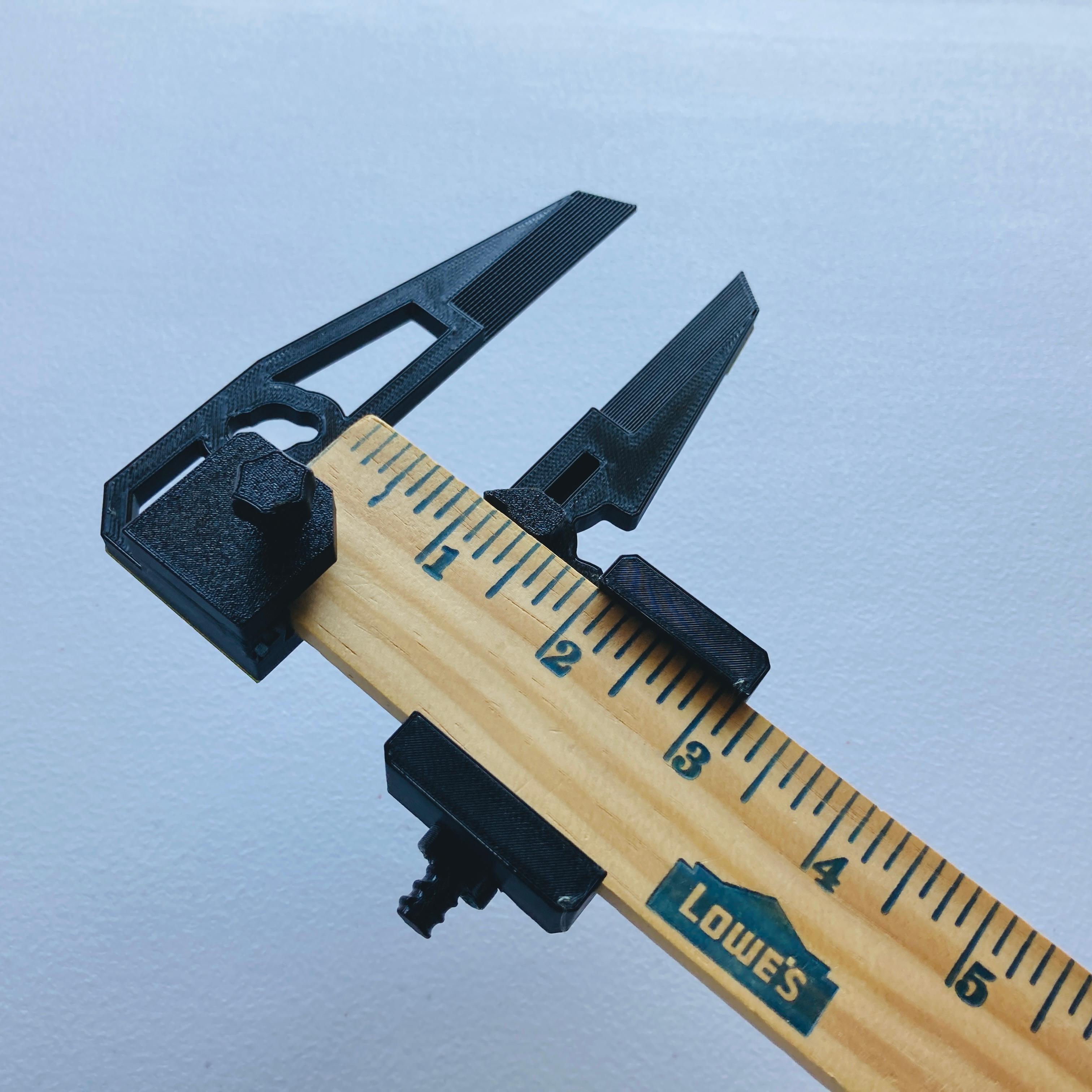 SN-2 Large Calipers - Yard/Meter Stick Attachment 3d model
