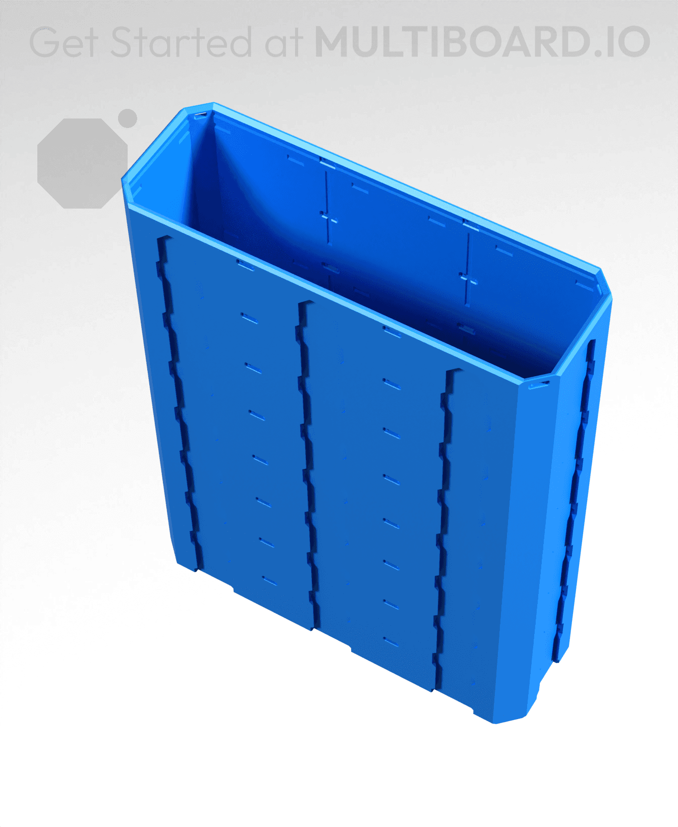 3x1x4 - Topped Multipoint Rail - Pop-In Bin Extension 3d model