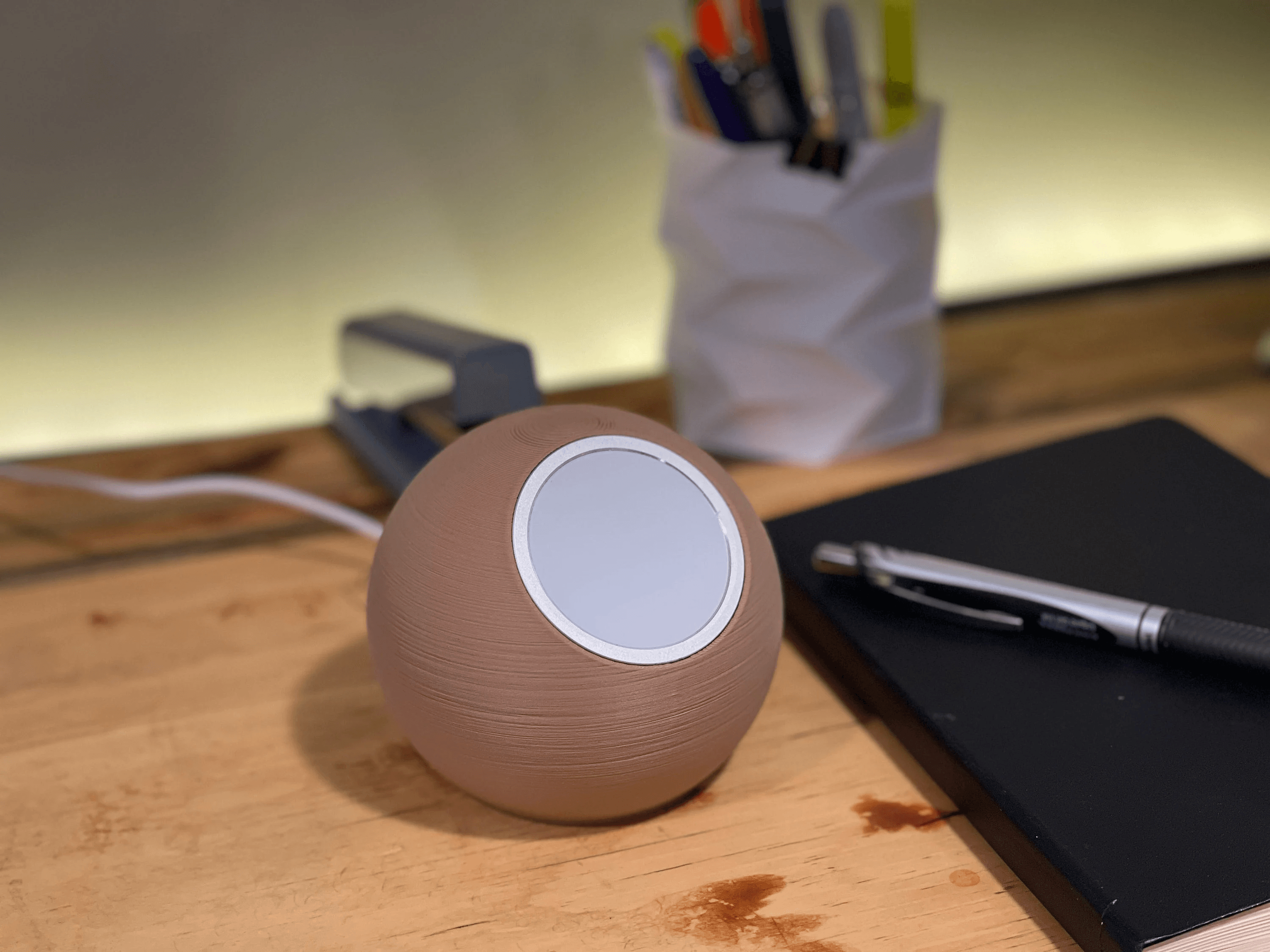 iPhone MagSafe Dock, Phone Desk Stand, 3D Printed Globe (Personal Use Version) 3d model