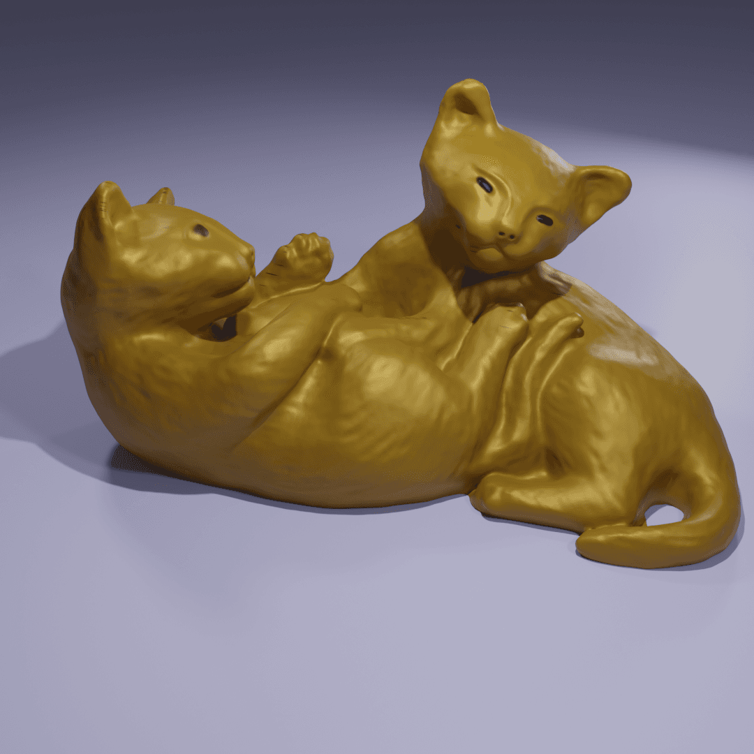 Cat play 3d model