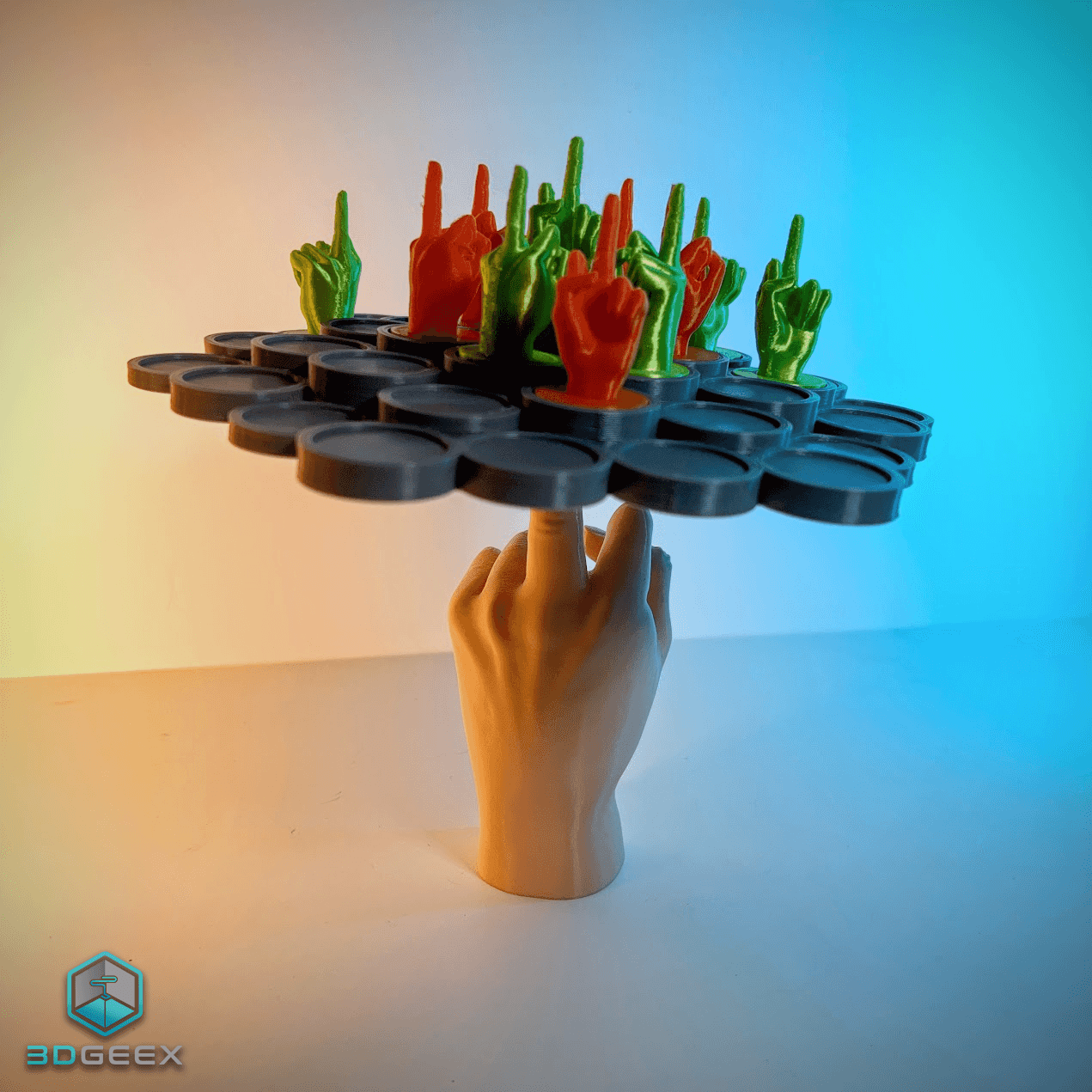 Middle Finger Balance Game 3d model