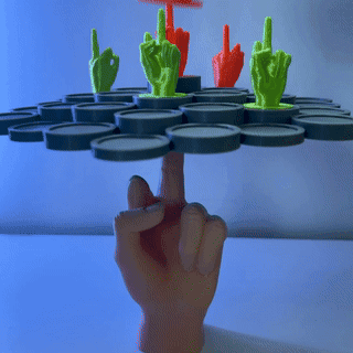 Middle Finger Balance Game 3d model