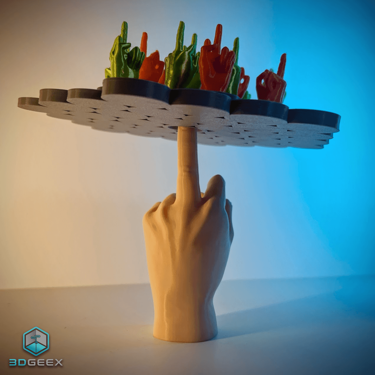 Middle Finger Balance Game 3d model