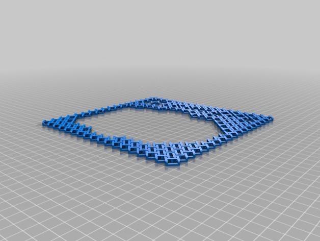Chainmail - Dual Extrusion 3D Printable Fabric 3d model