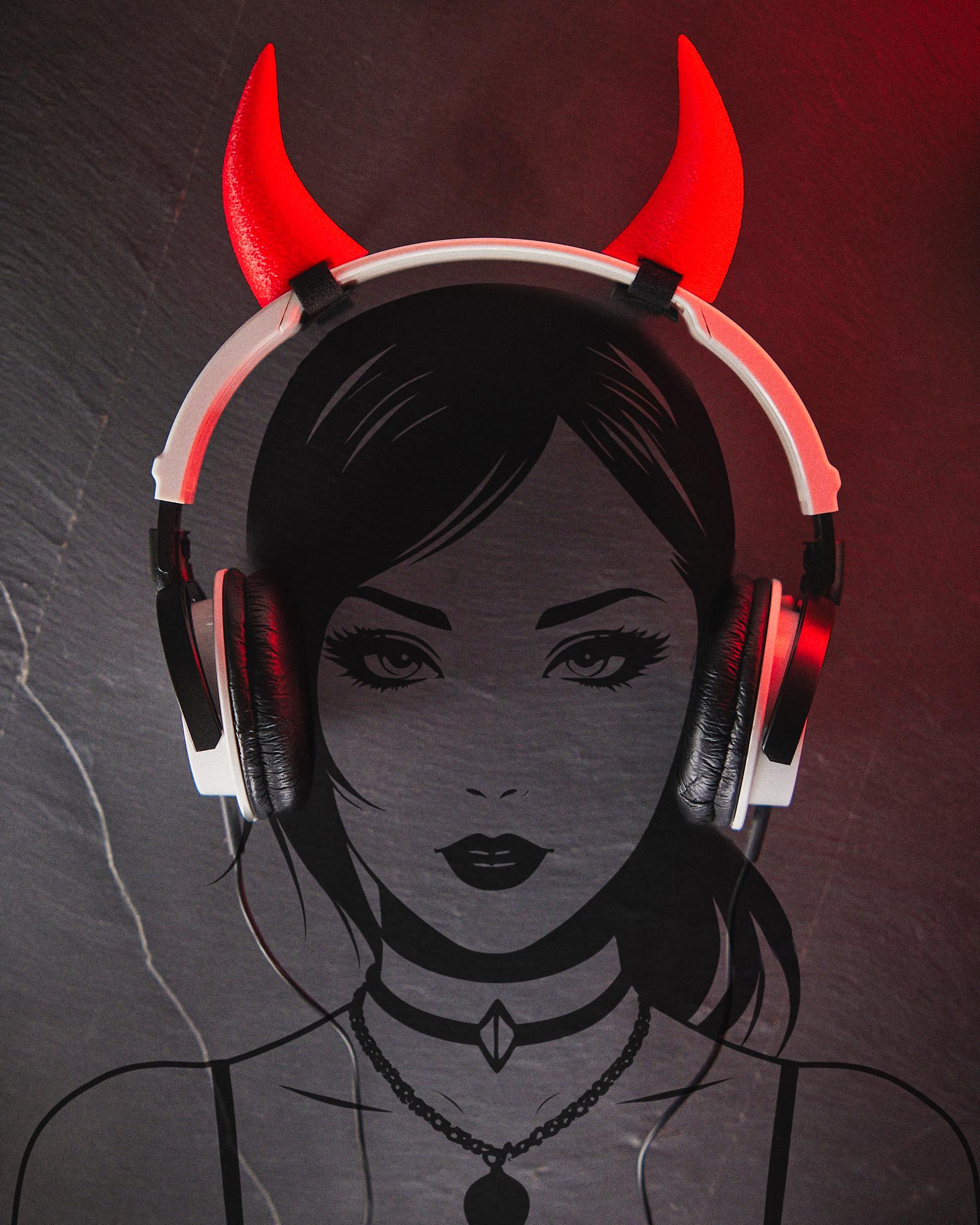  Devil Horns for Headphones 3d model