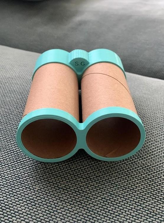 DIY Binoculars toy for kids with cardboard tube 3d model