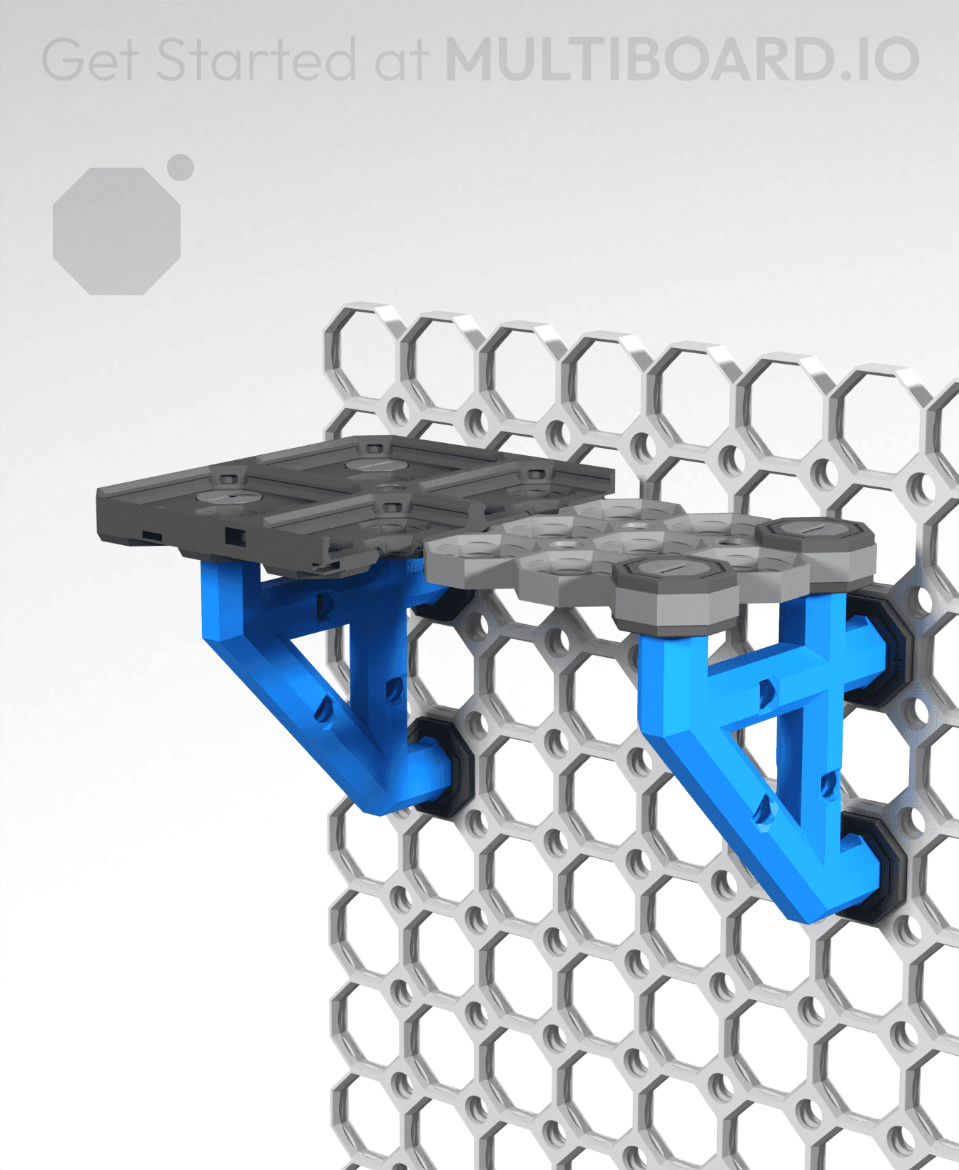 3x3 Bracket - Bolt-Locked Inserts 3d model