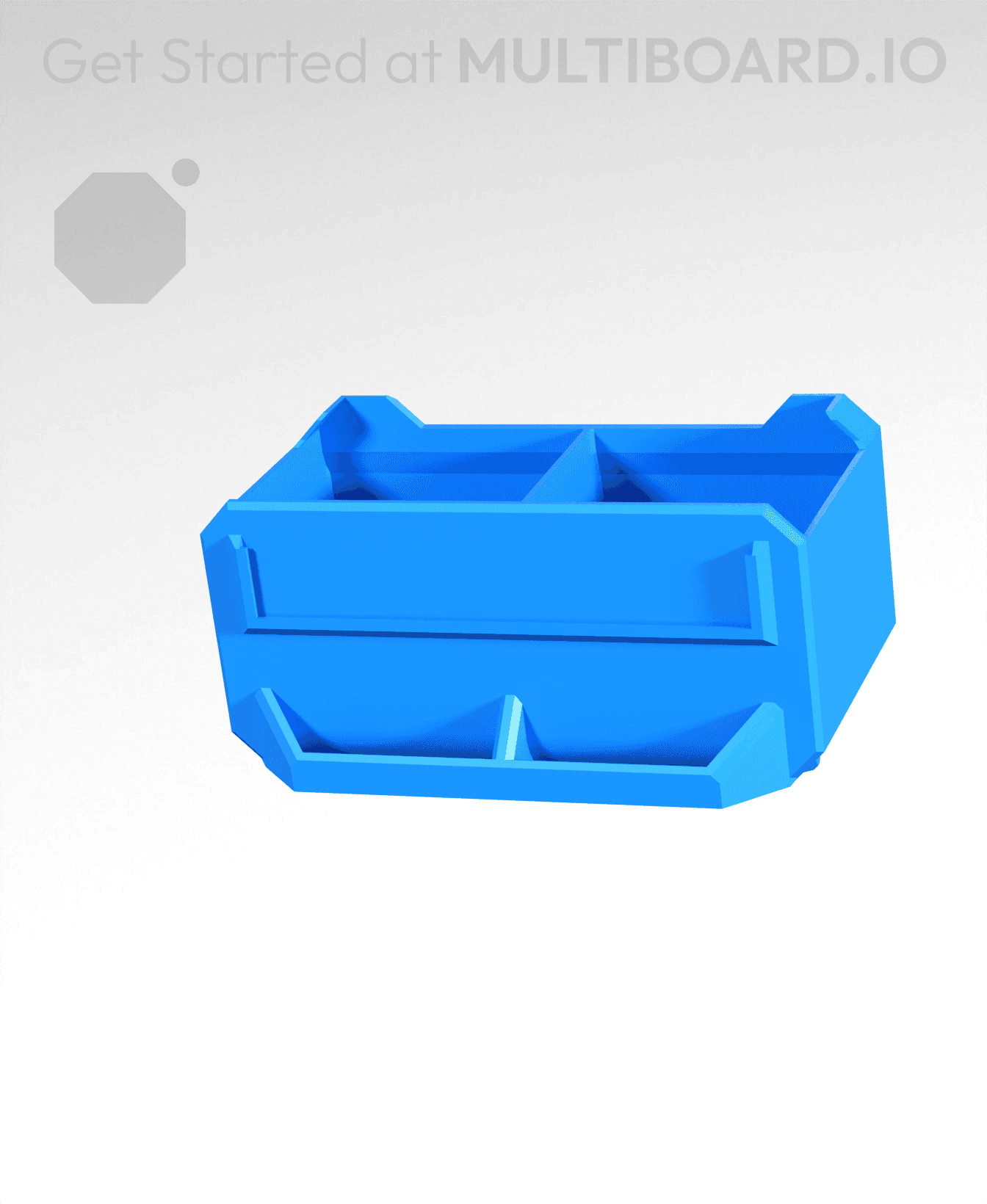 2x1x1-Deep - Linear Divided - Multibin Simple Drawer 3d model