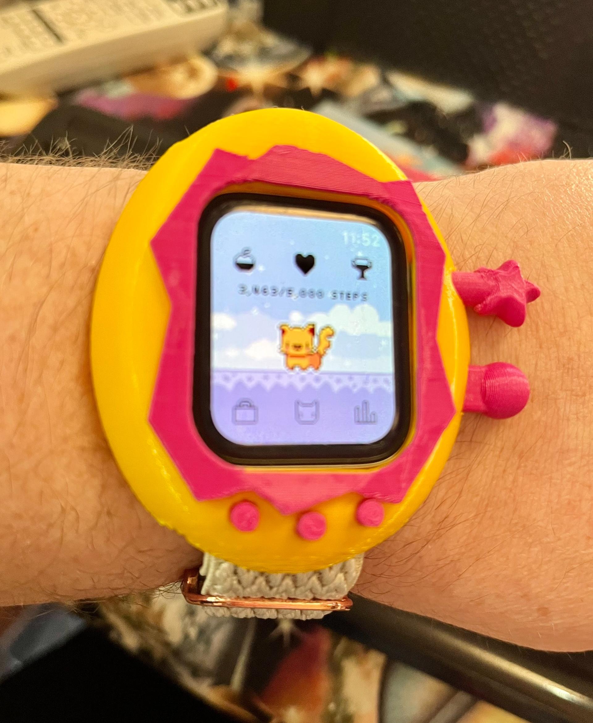 Tamagotchi case for Apple Watch - with strap - Fits nicely on the 40mm watch. Love it! - 3d model