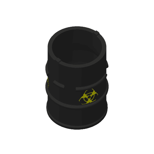 Toxic Waste Can Cup, Nuclear Waste 3d model