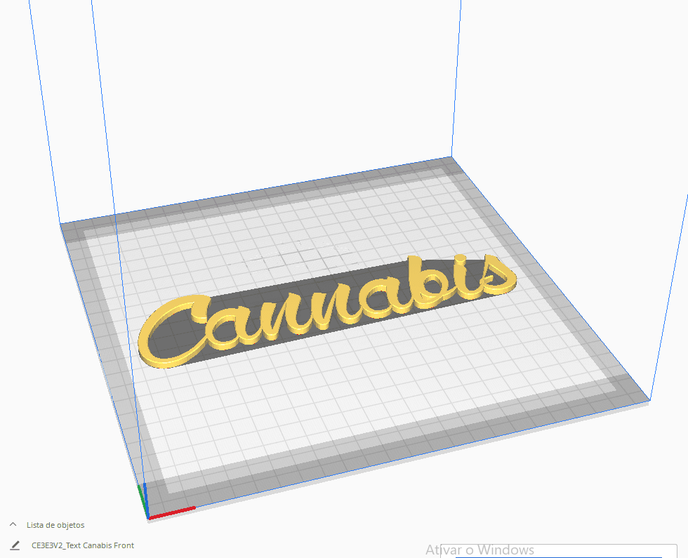 CANNABIS TEXT DECORATION 3d model
