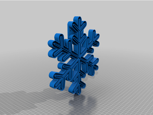 Minimalist Snowflake LED Neon Sign - Winter / Christmas Decorations  3d model