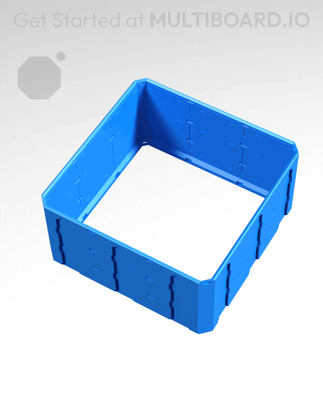 3x3x1.5 - Topped Multipoint Rail - Standard Click-In Multibin Shell Extension 3d model