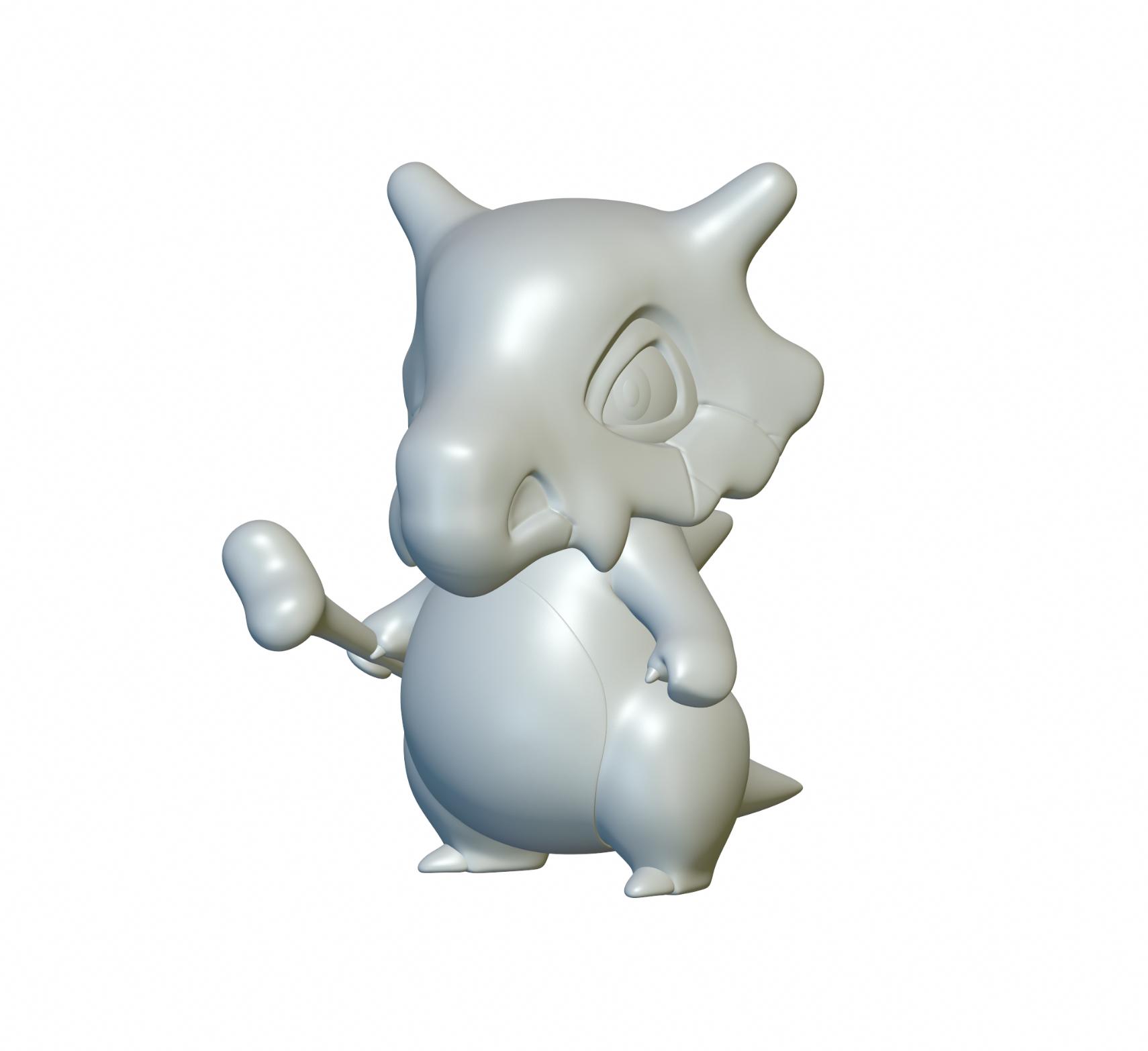 Pokemon Cubone #104 - Optimized for 3D Printing 3d model