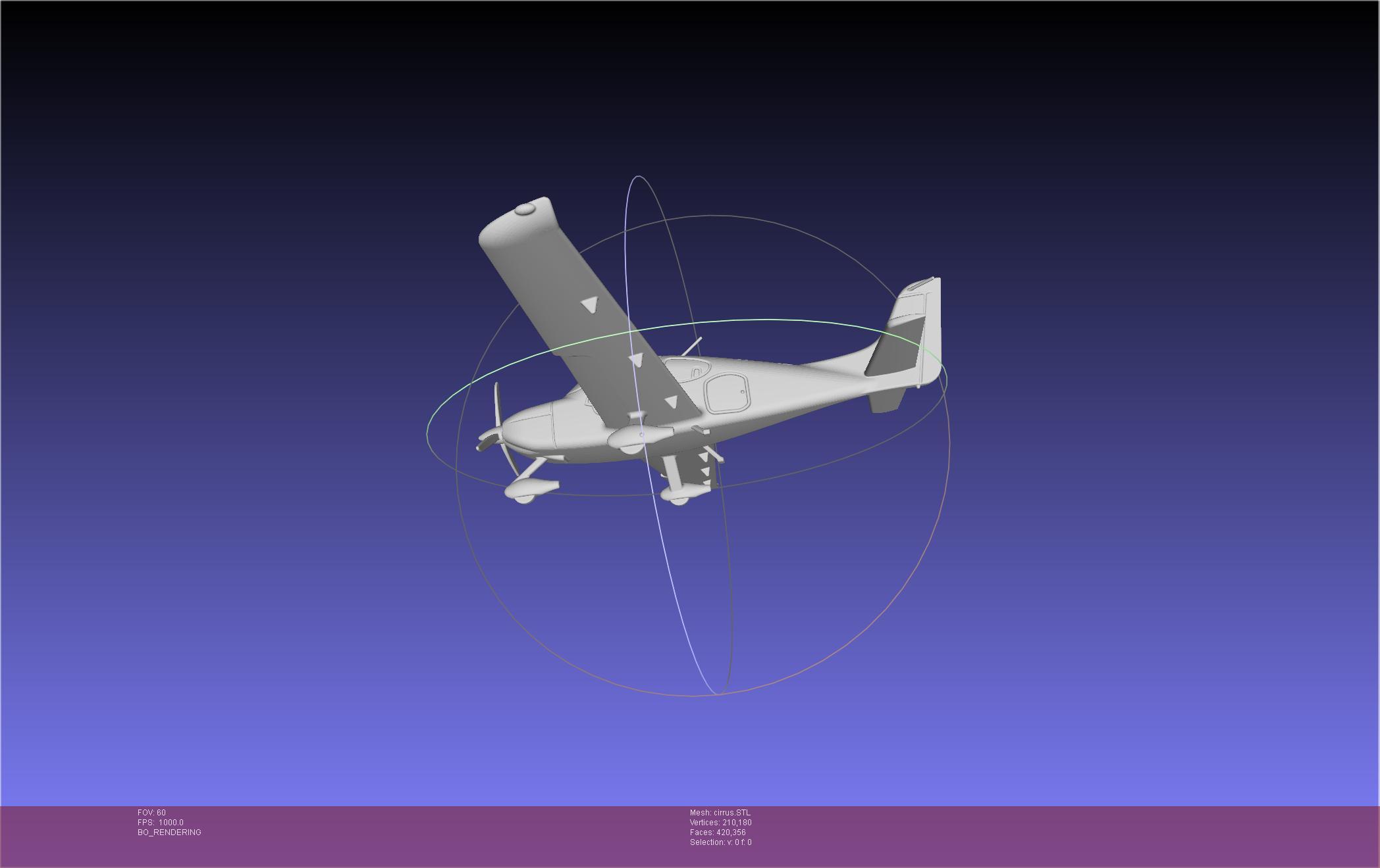 SR22 Cirrus Airplane Printable Miniature 3d model