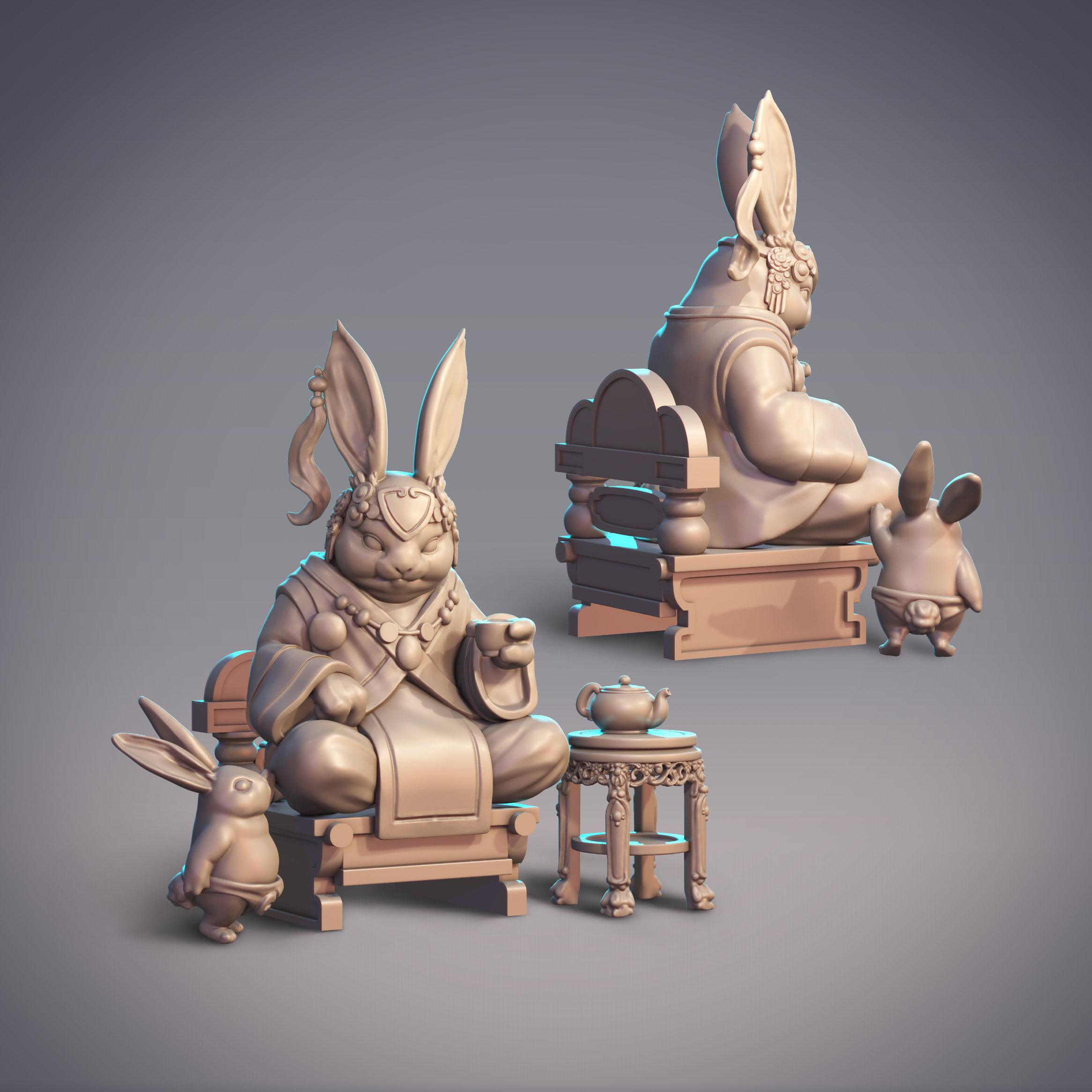 Rabbitfolk Child - Dawn Clouds, Guanghan Princess (Pre-Supported) 3d model