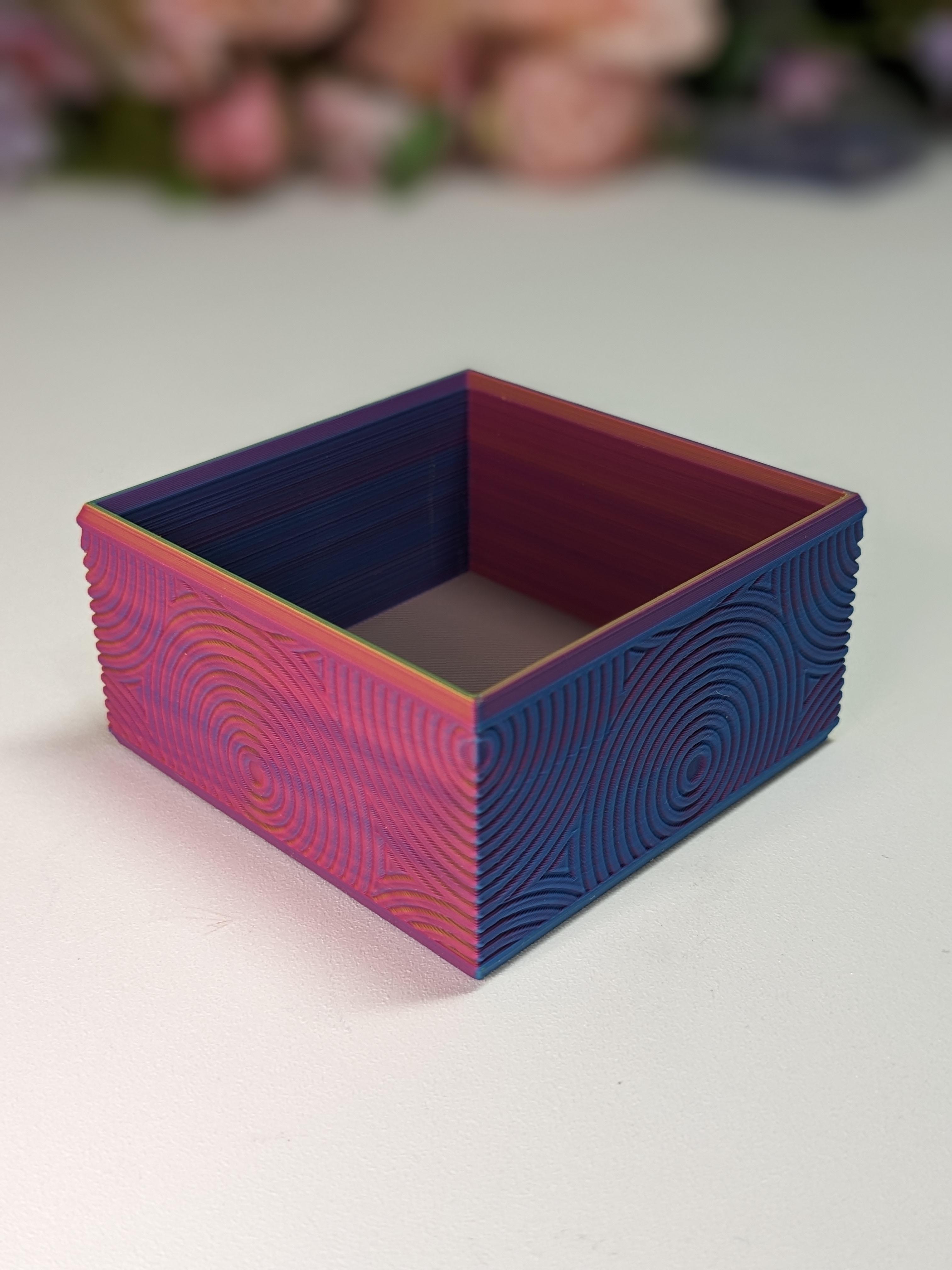 MODERN RIPPLE TEA BOX.3mf 3d model