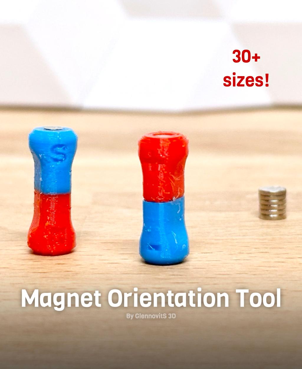 Magnet Orientation Tool (30+ sizes - quick print!) 3d model