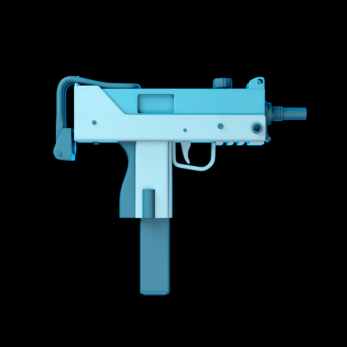 Mac10 submachine gun 3d model