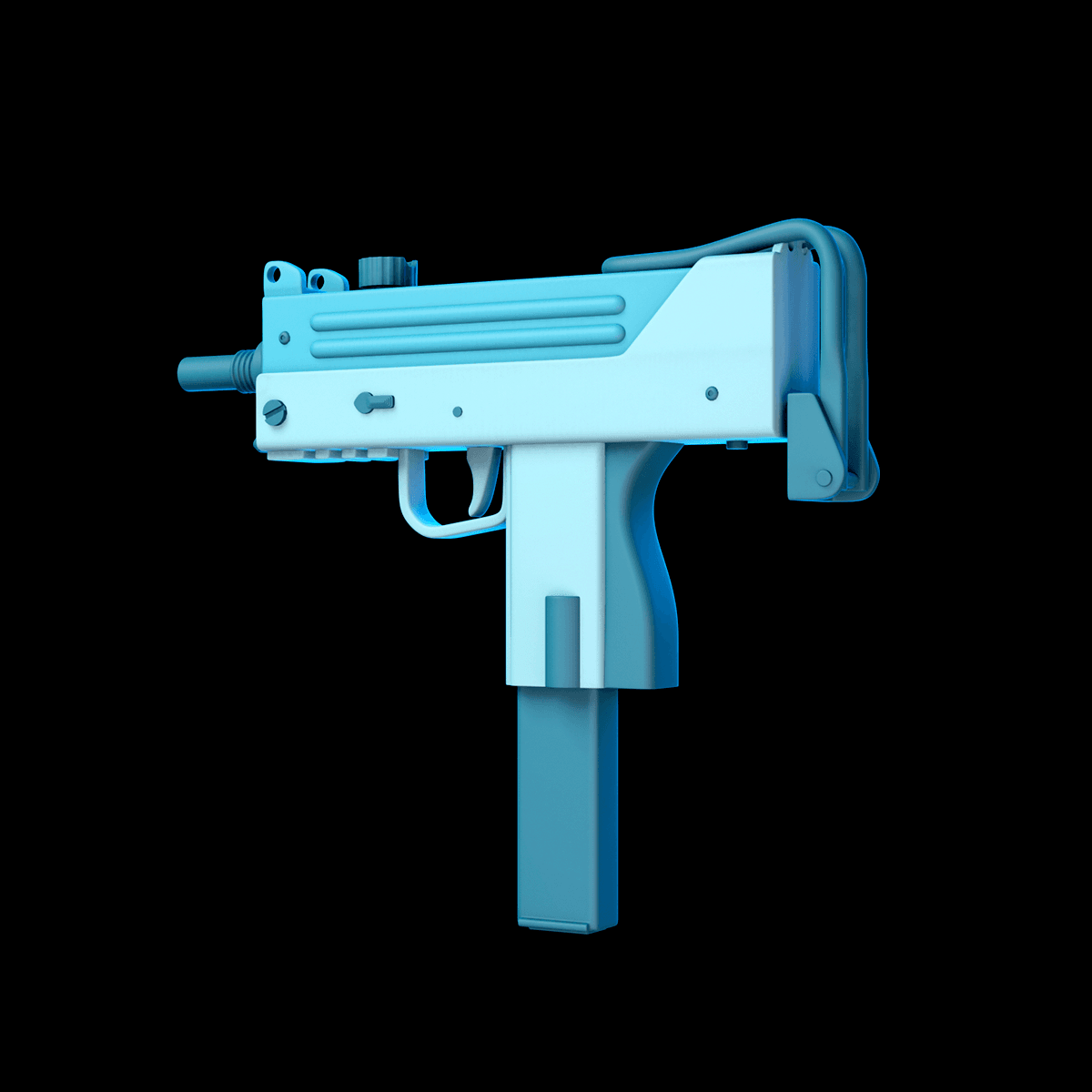 Mac10 submachine gun 3d model