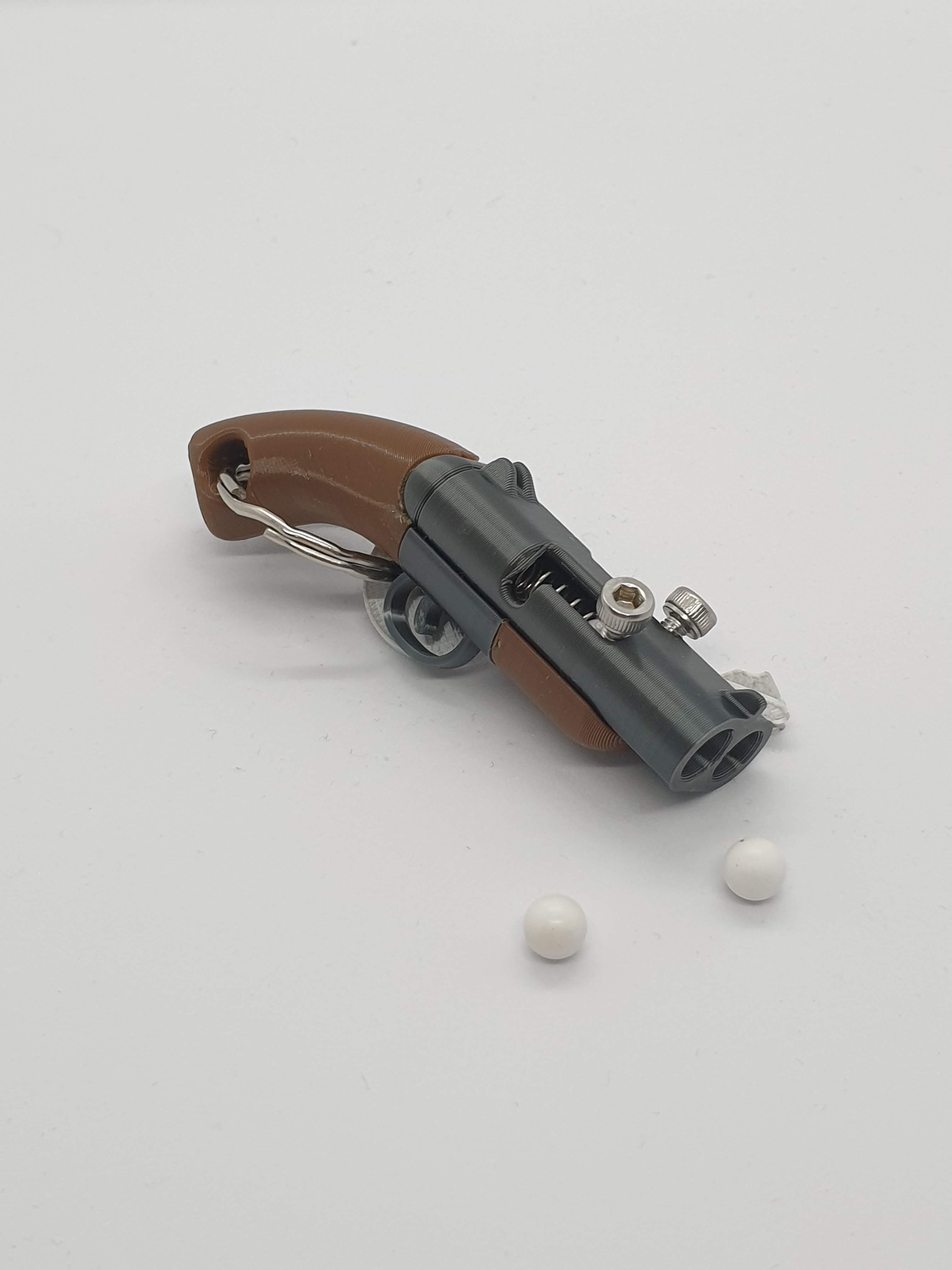 Double Barrel Shotgun Keychain 3d model