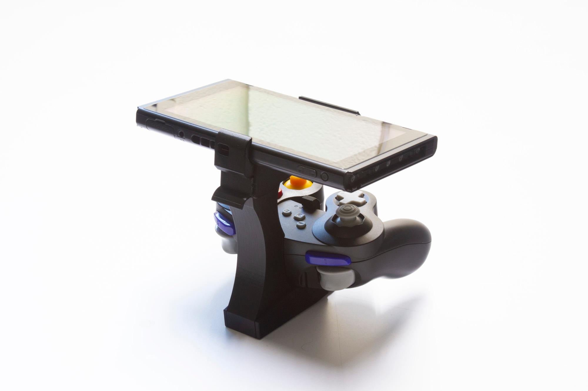 Power A Gamecube Controller Mount for Nintendo Switch Using Unique Locking Mechanism 3d model