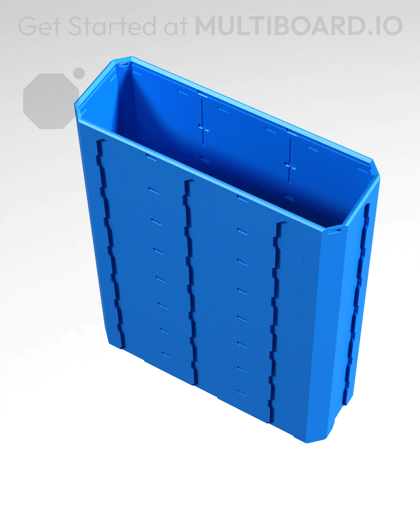 3x1x4 - Topped Multipoint Rail - Universal Click-In Multibin Shell Extension 3d model