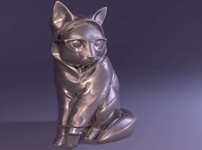 HipsterCat.obj 3d model